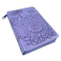 NBLA Biblia de Bolsillo y Zíper (Imitación Piel, lila)