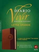 NTV Biblia de Estudio del Diario Vivir Letra Grande (SentiPiel Café/Café claro)