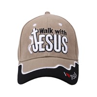 Gorra Khaki Walk With Jesus Black (Tela)