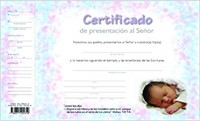 Certificado de Dedicación de Niños (Cartón)
