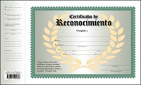 Certificado De Reconocimiento (Rústica)