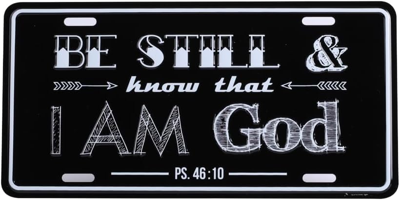 Placa Metálica/ I Am God