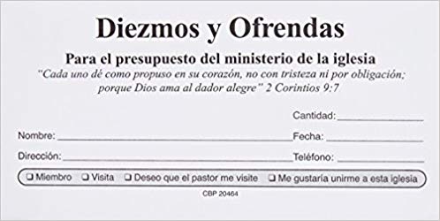 Sobre de Diezmos y Ofrendas