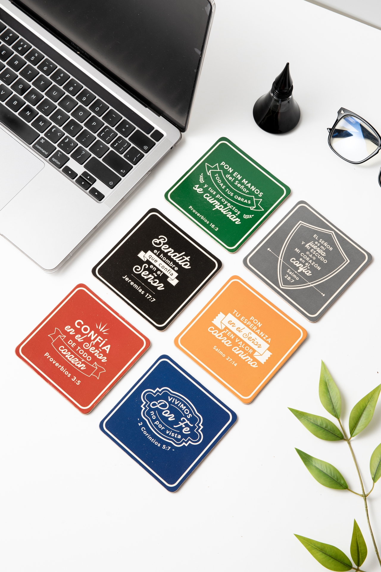 Pack de 6 Portavasos Colores Vintage