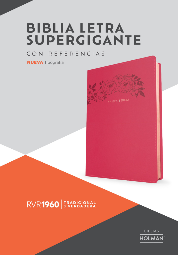 RVR 1960 Biblia Letra Súper Gigante Floral