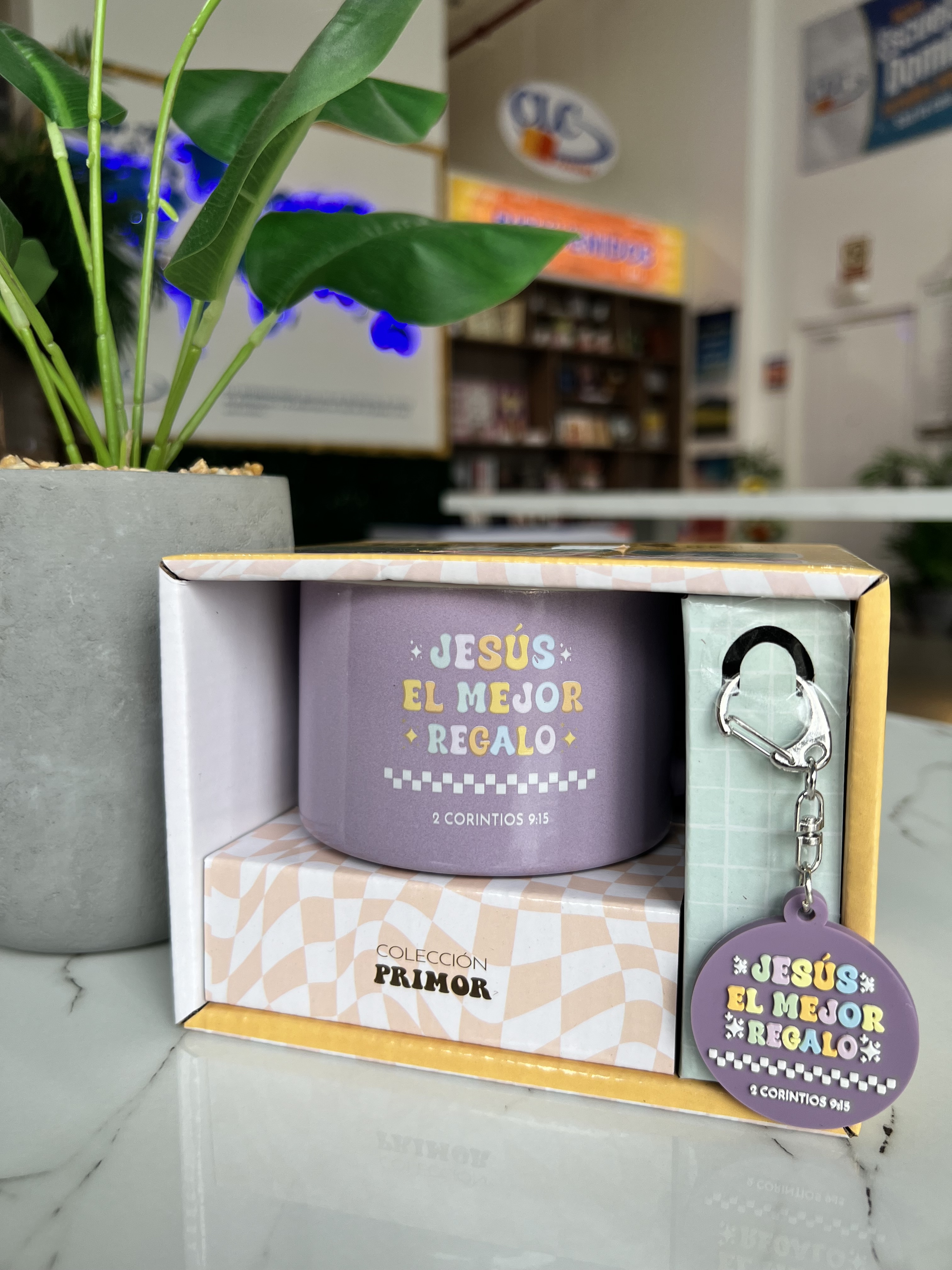 Taza y Llavero Jesús el Mejor Regalo