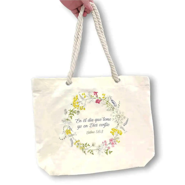 Bolso de Algodón con Agarradera Trenzada – “El Día que Temo”