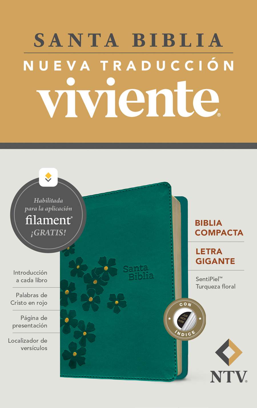 NTV Biblia Compacta con Filament: Nueva Traducción Viviente