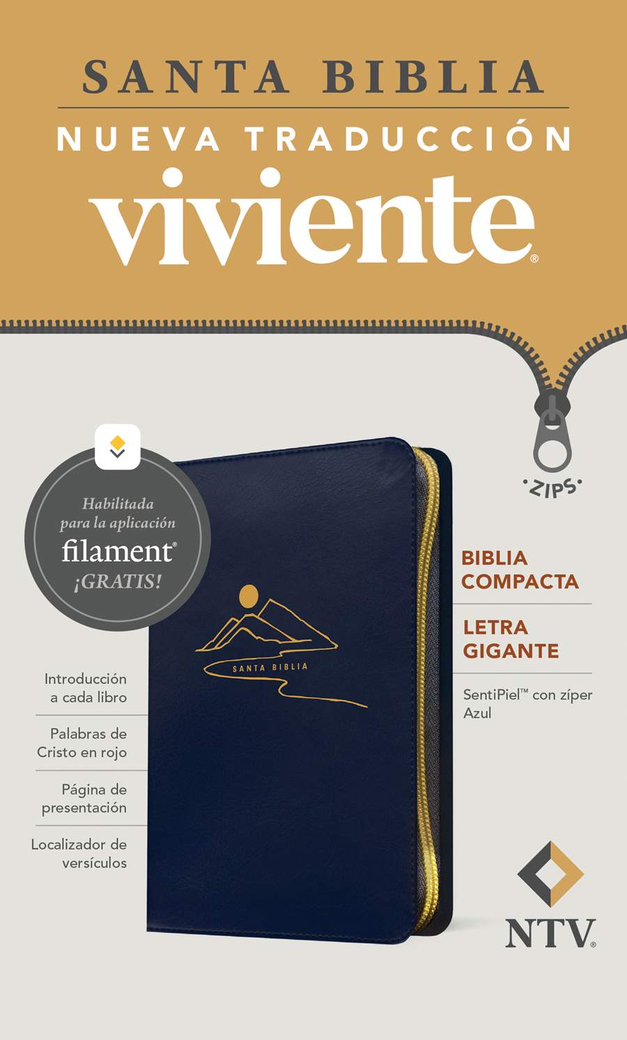 NTV Biblia Compacta con Filament: Nueva Traducción Viviente