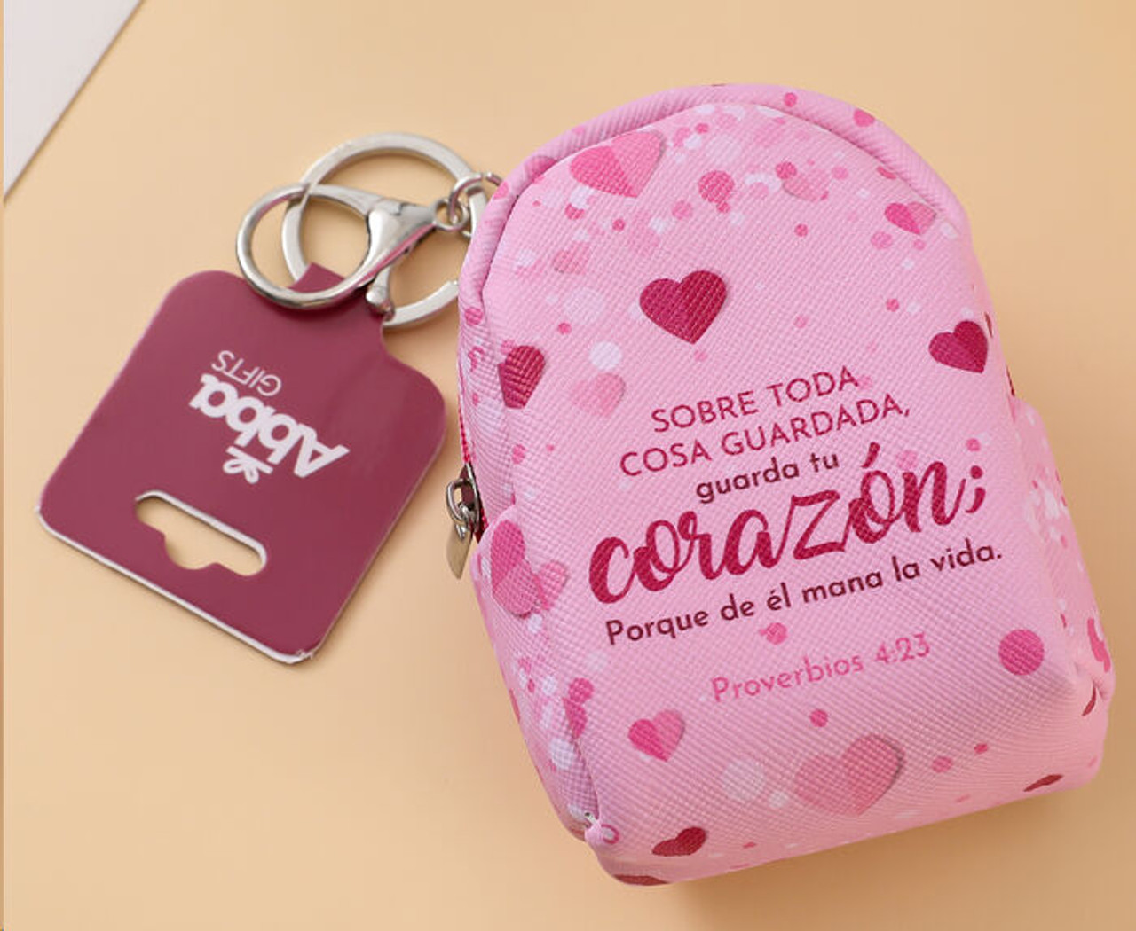 Llavero Mochila/Monedero ABBA Corazón (723592077587): Abba Bibles