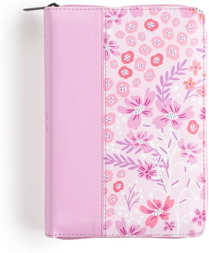Biblia RVR60 Compacta Letra Grande Floral con Forro e Índice 4 RVR 1960 Biblia Compacta Floral