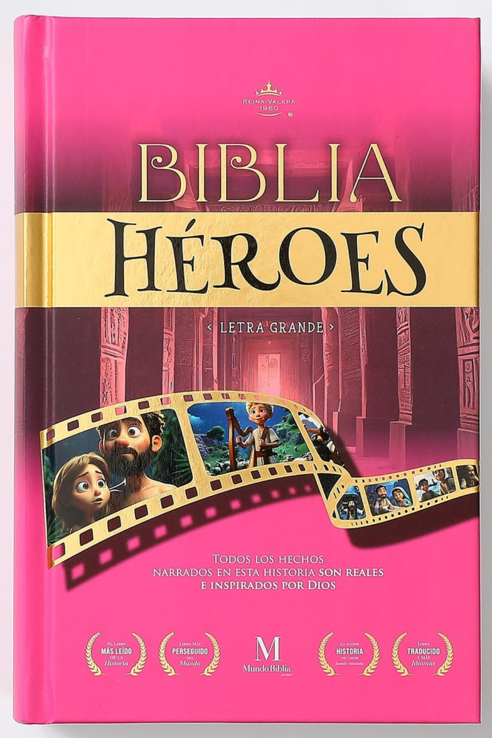 RVR 1960 Biblia Héroes Rosa
